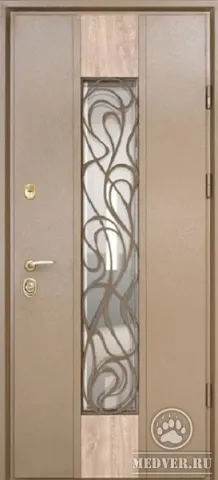 Декоративная входная дверь с ковкой-54