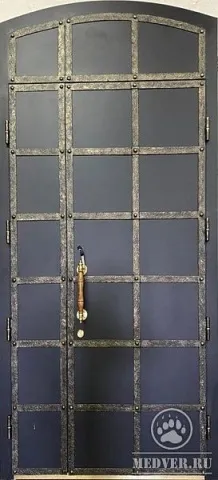 Декоративная входная дверь с ковкой-80