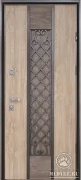 Декоративная входная дверь с ковкой-56