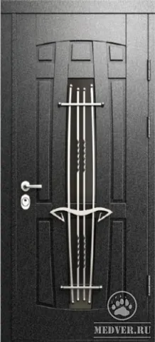 Декоративная входная дверь с ковкой-43