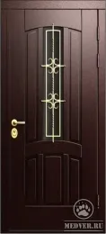 Декоративная входная дверь с ковкой-44