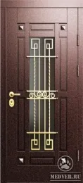 Декоративная входная дверь с ковкой-32